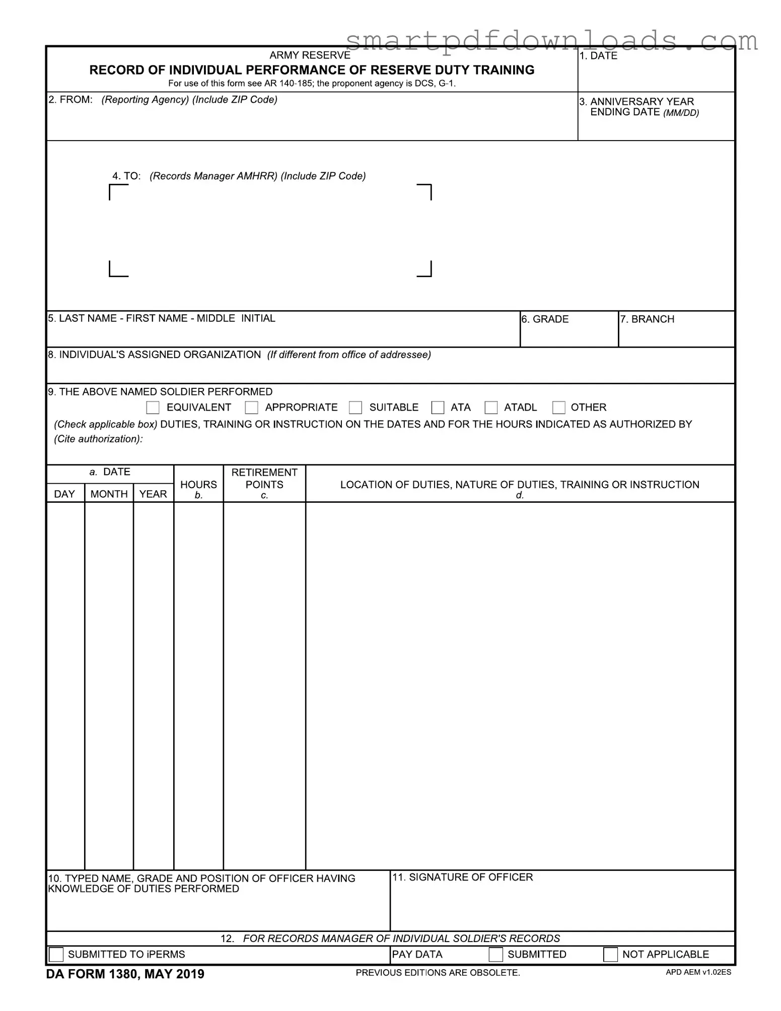 Da 1380 Form