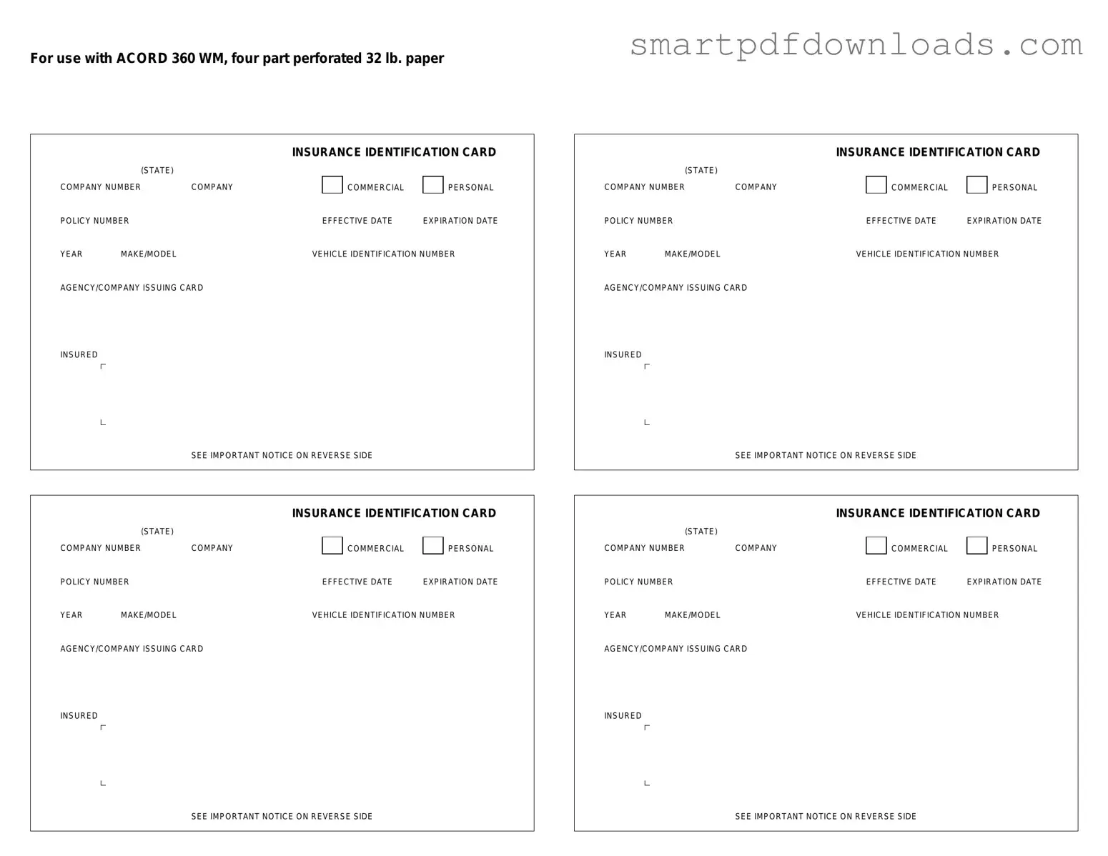 Acord 50 WM Form