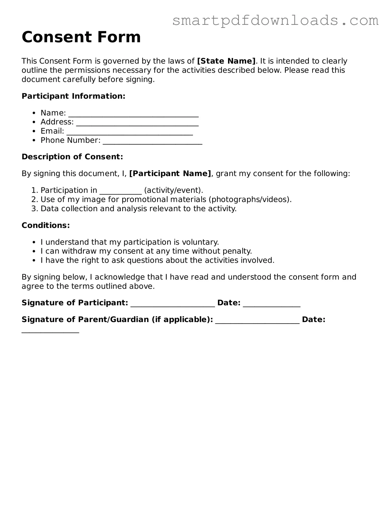 Free Consent Form