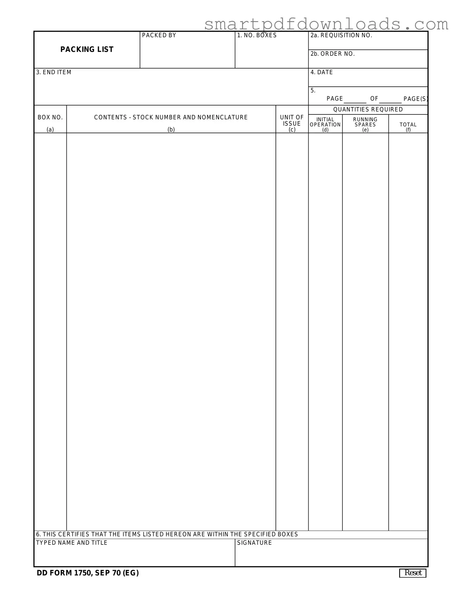 Dd 1750 Form