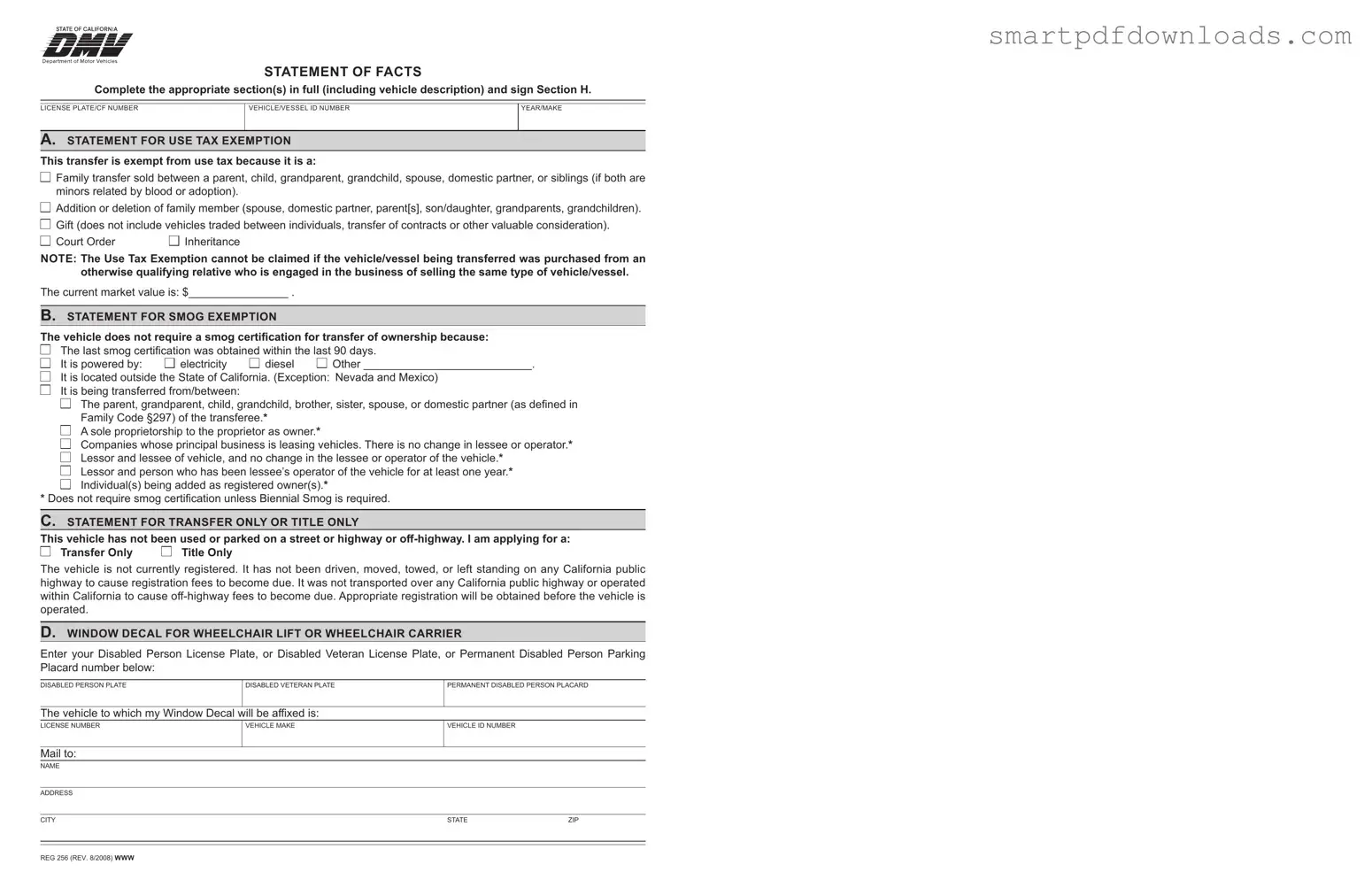 Dmv Reg 256 Form