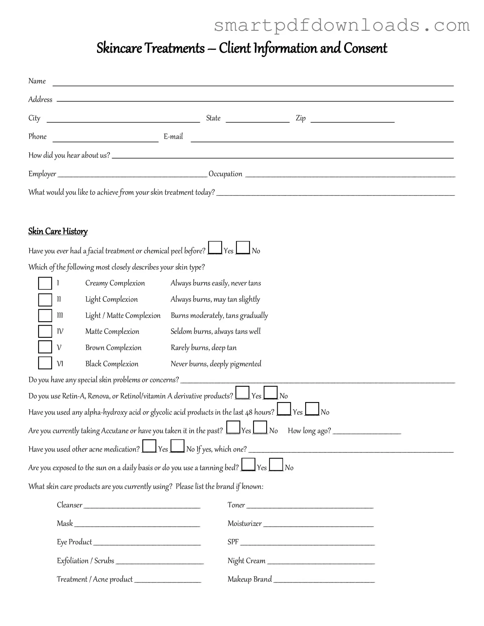 Facial Consent Form