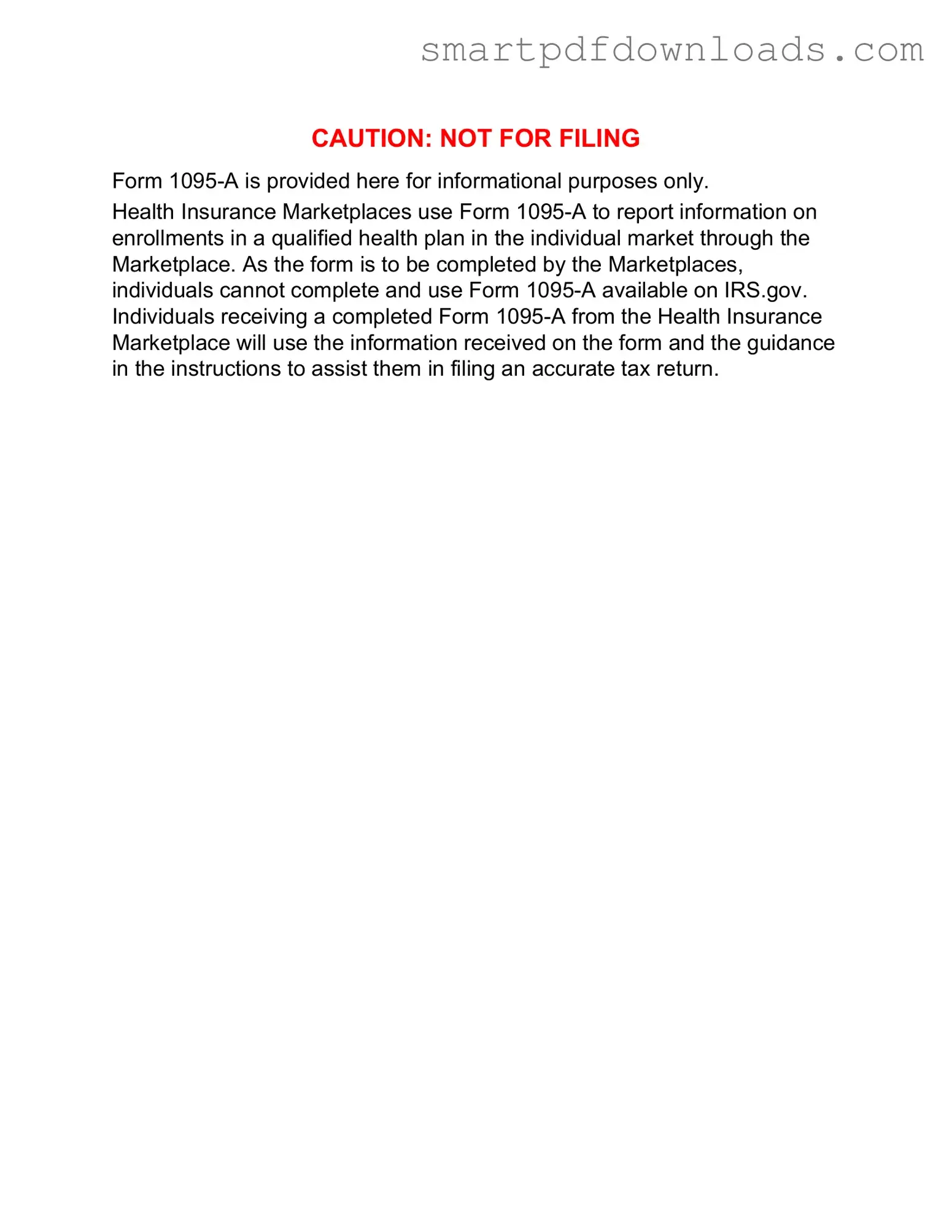 IRS 1095-A Form