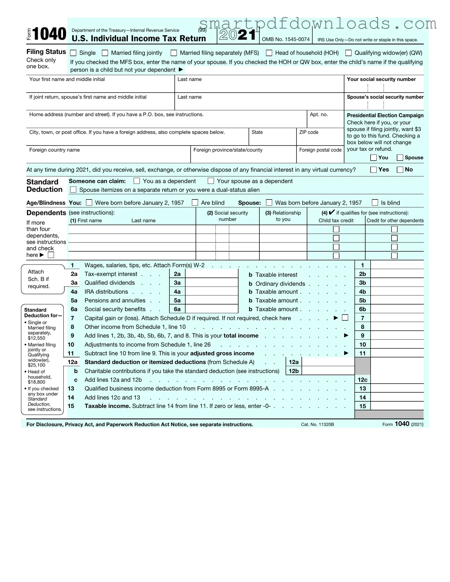 IRS 1040 Form