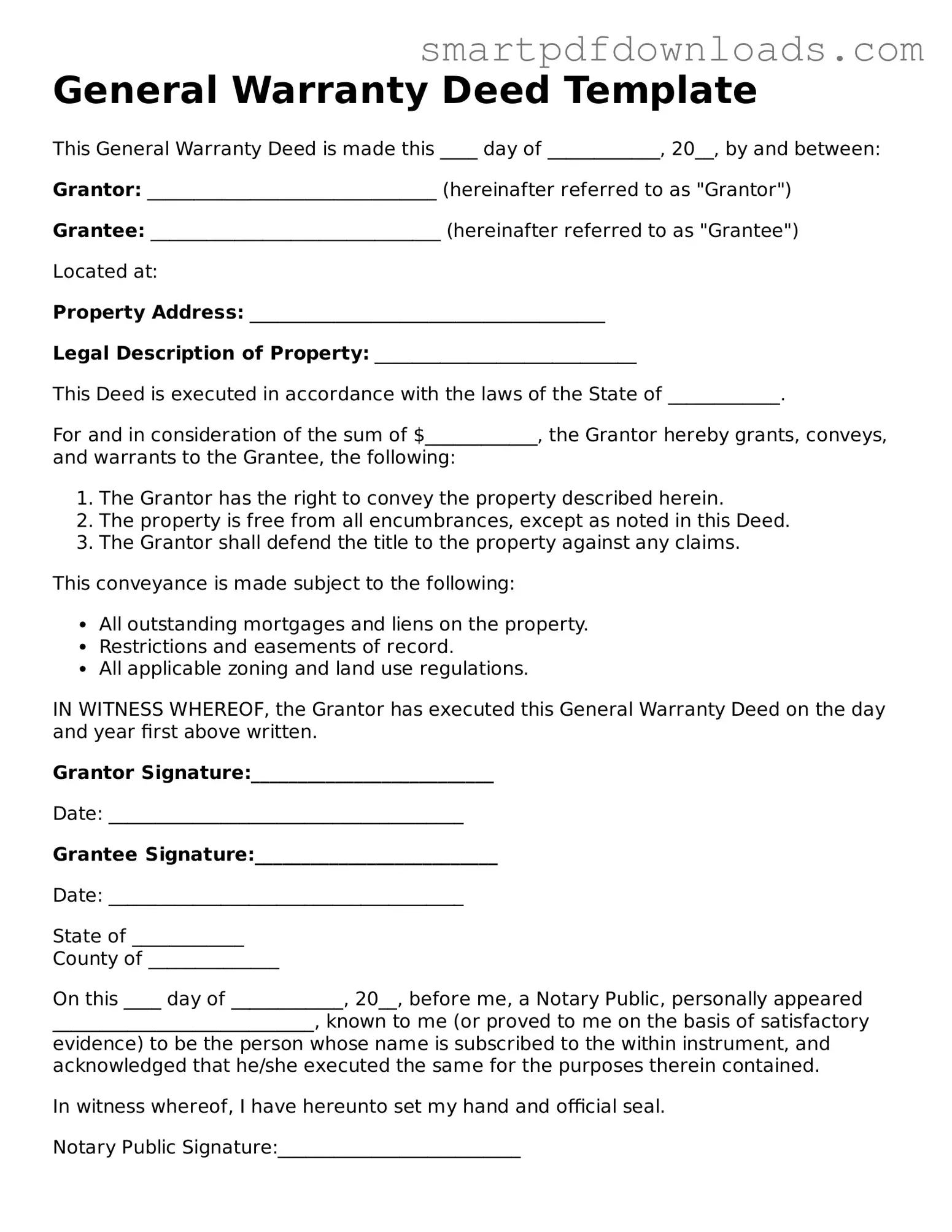 Free Deed Form