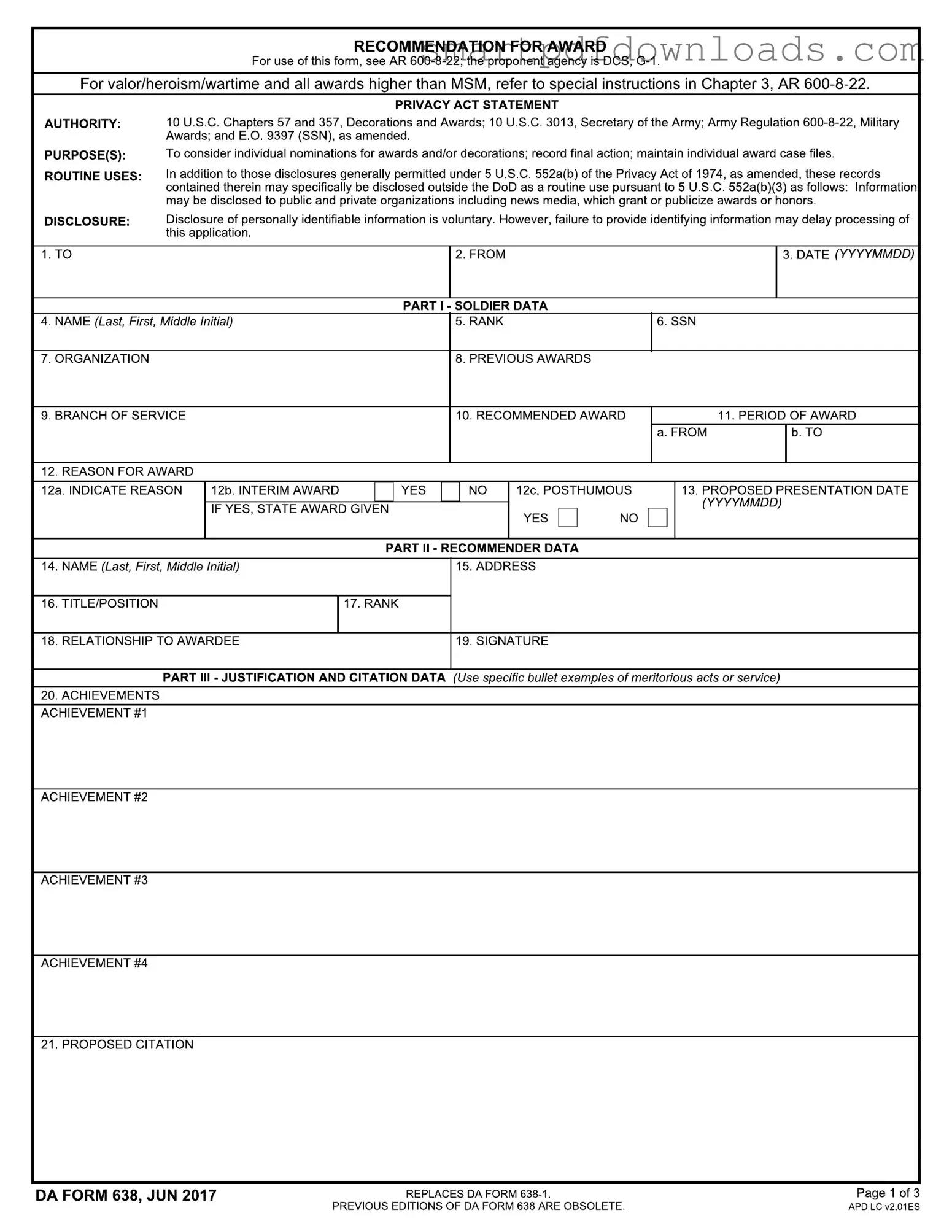 Da 638 Form