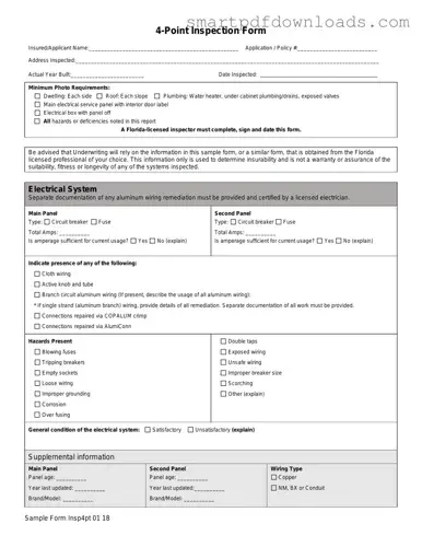 4 Point Inspection Form