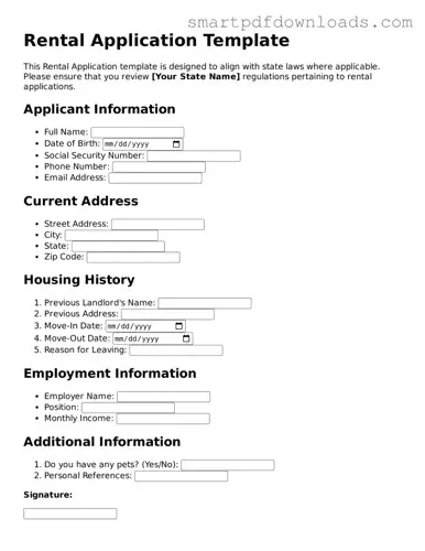Free Rental Application Form