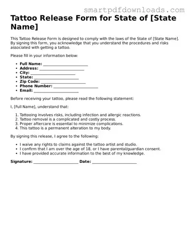Free Tattoo Release Form