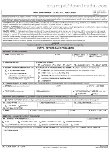 DD 2656 Form