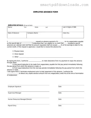 Employee Advance Form