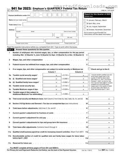 IRS 941 Form