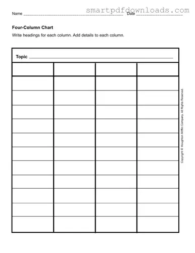Four Column Chart Form