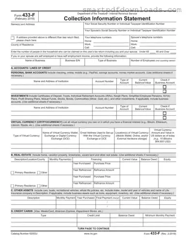 IRS 433-F Form