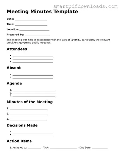 Free Meeting Minutes Form