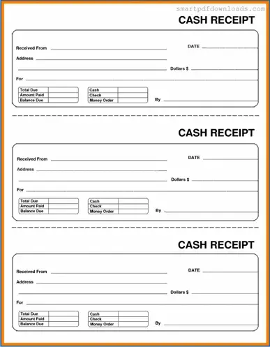 Cash Receipt Form