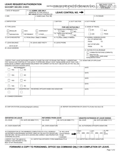 Navcompt 3065 Form