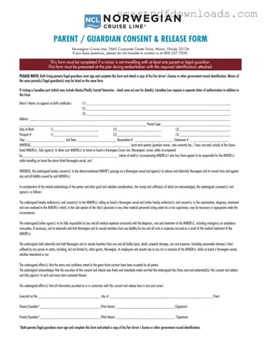 NCL Parental Consent Form