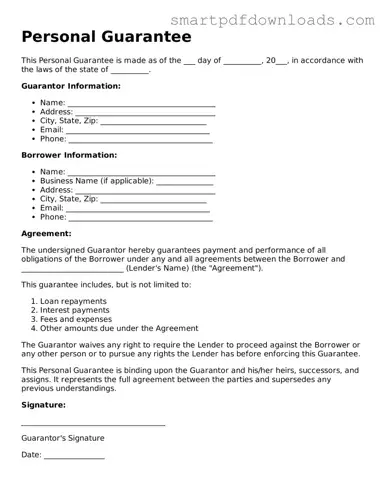 Free Personal Guarantee Form