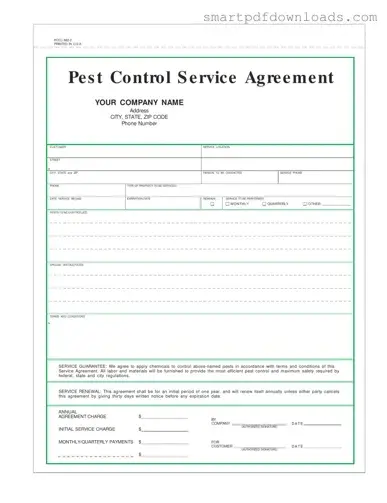 Pest Control Contract Form