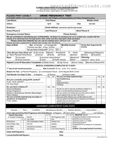 Planned Parenthood Proof Form
