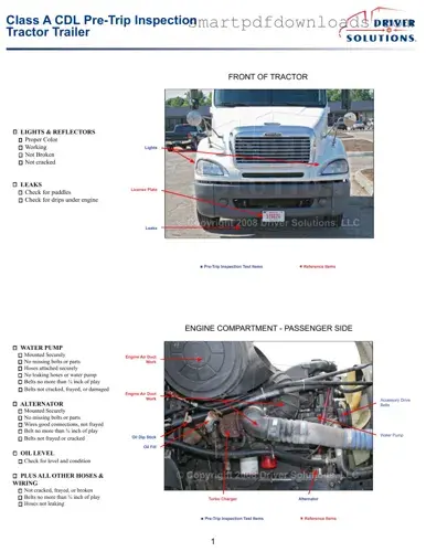 Pre Trip Inspection Checklist Form
