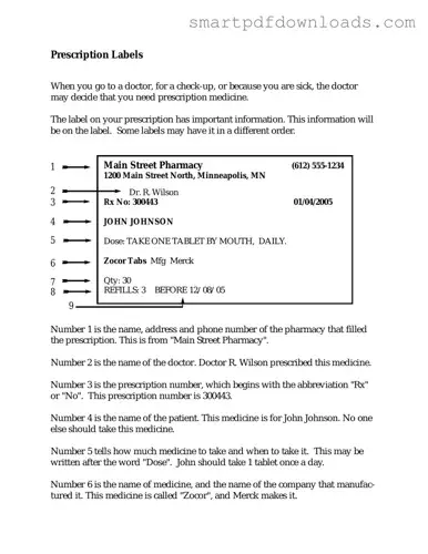 Prescription Label Form