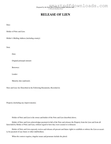 Release Of Lien Texas Form