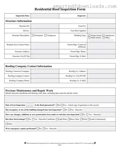 Roof Inspection Form