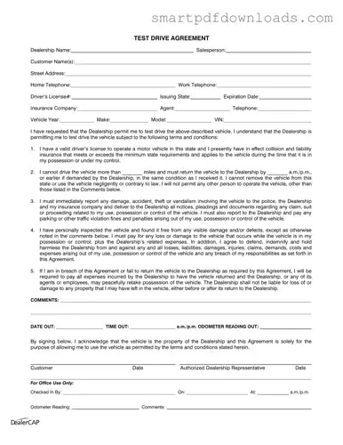 Test Drive Form