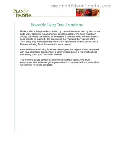 Trust Amendment Form