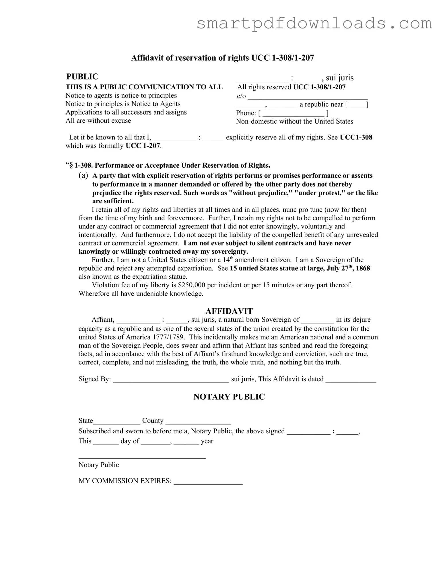 Ucc 1 308 Form